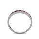 4 - Aqilia 2.00 mm Ruby and Lab Grown Diamond Wedding Band 