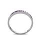 4 - Aqilia 2.00 mm Amethyst and Lab Grown Diamond Wedding Band 