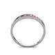 4 - Aqilia 2.00 mm Rhodolite Garnet and Lab Grown Diamond Wedding Band 