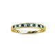 2 - Aqilia 2.00 mm London Blue Topaz and Lab Grown Diamond Wedding Band 