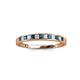 2 - Aqilia 2.00 mm Blue and White Lab Grown Diamond Wedding Band 