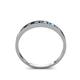 4 - Aqilia 2.00 mm Blue and White Lab Grown Diamond Wedding Band 