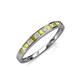 3 - Aqilia 2.00 mm Yellow and White Lab Grown Diamond Wedding Band 