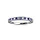 2 - Aqilia 0.75 ctw Blue Sapphire and Lab Grown Diamond 2.00 mm Wedding Band 