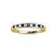 2 - Aqilia 0.75 ctw Blue Sapphire and Lab Grown Diamond 2.00 mm Wedding Band 