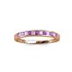 2 - Aqilia 0.75 ctw Amethyst and Lab Grown Diamond 2.00 mm Wedding Band 