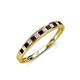 3 - Aqilia 0.75 ctw Red Garnet and Lab Grown Diamond 2.00 mm Wedding Band 