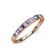 3 - Aqilia 0.75 ctw Tanzanite and Lab Grown Diamond 2.00 mm Wedding Band 