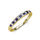 3 - Aqilia 0.75 ctw Blue Sapphire and Lab Grown Diamond 2.00 mm Wedding Band 