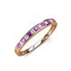 3 - Aqilia 0.75 ctw Amethyst and Lab Grown Diamond 2.00 mm Wedding Band 