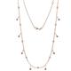 1 - Belina 0.45 ctw (17 Stn/2mm) Round Pink Tourmaline and Lab Grown Diamond Drop Station Necklace 