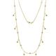 1 - Belina 0.45 ctw (17 Stn/2mm) Round Citrine and Lab Grown Diamond Drop Station Necklace 