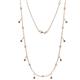 1 - Belina 0.51 ctw (17 Stn/2mm) Round Smoky Quartz and Lab Grown Diamond Drop Station Necklace 