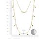 3 - Belina 0.56 ctw (17 Stn/2mm) Round Green Garnet and Lab Grown Diamond Drop Station Necklace 