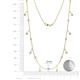 3 - Belina 0.45 ctw (17 Stn/2mm) Round Aquamarine and Lab Grown Diamond Drop Station Necklace 