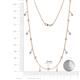 3 - Belina 0.45 ctw (17 Stn/2mm) Round Aquamarine and Lab Grown Diamond Drop Station Necklace 