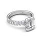 5 - Dionne 3.10 ctw IGI Certified Emerald Shape (9 X 6 mm) accented Baguette Shape Lab Grown Diamonds Engagement Ring 