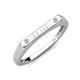 4 - Signet Personalized Bar Ring accented with Natural Diamonds 