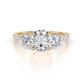 1 - Triandra 2.33 ctw IGI Certified Lab Grown Diamond (7.00 mm) Three stone Engagement Ring 