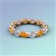 4 - Madison 5x3 mm Oval Lab Grown Diamond and Citrine Eternity Band 