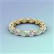 4 - Madison 5x3 mm Oval Lab Grown Diamond and Opal Eternity Band 