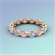 4 - Madison 5x3 mm Oval Lab Grown Diamond and Morganite Eternity Band 
