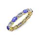 5 - Madison 5x3 mm Oval Lab Grown Diamond and Tanzanite Eternity Band 