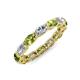 5 - Madison 5x3 mm Oval Lab Grown Diamond and Peridot Eternity Band 
