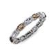 5 - Madison 5x3 mm Oval Lab Grown Diamond and Smoky Quartz Eternity Band 