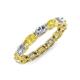 5 - Madison 5x3 mm Oval Lab Grown Diamond and Yellow Sapphire Eternity Band 