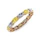 5 - Madison 5x3 mm Oval Lab Grown Diamond and Yellow Sapphire Eternity Band 