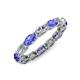 5 - Madison 5x3 mm Oval Lab Grown Diamond and Tanzanite Eternity Band 
