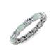 5 - Madison 5x3 mm Oval Lab Grown Diamond and Opal Eternity Band 