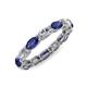 5 - Madison 5x3 mm Oval Lab Grown Diamond and Iolite Eternity Band 
