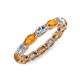 5 - Madison 5x3 mm Oval Forever Brilliant Moissanite and Citrine Eternity Band 