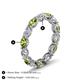6 - Madison 5x3 mm Oval Forever Brilliant Moissanite and Peridot Eternity Band 