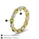6 - Madison 5x3 mm Oval Forever Brilliant Moissanite and Peridot Eternity Band 