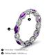 6 - Madison 5x3 mm Oval Forever One Moissanite and Amethyst Eternity Band 