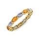 5 - Madison 5x3 mm Oval Forever One Moissanite and Citrine Eternity Band 