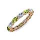5 - Madison 5x3 mm Oval Forever One Moissanite and Peridot Eternity Band 