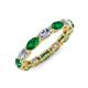 5 - Madison 5x3 mm Oval Forever One Moissanite and Emerald Eternity Band 
