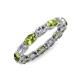 5 - Madison 5x3 mm Oval Forever One Moissanite and Peridot Eternity Band 