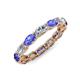 5 - Madison 5x3 mm Oval Diamond and Tanzanite Eternity Band 