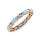 5 - Madison 5x3 mm Oval Diamond and Aquamarine Eternity Band 