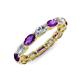 5 - Madison 5x3 mm Oval Diamond and Amethyst Eternity Band 