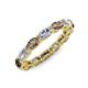 5 - Madison 5x3 mm Oval Diamond and Smoky Quartz Eternity Band 