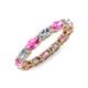 5 - Madison 5x3 mm Oval Diamond and Pink Sapphire Eternity Band 