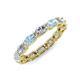 5 - Madison 5x3 mm Oval Diamond and Aquamarine Eternity Band 