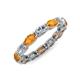 5 - Madison 5x3 mm Oval Diamond and Citrine Eternity Band 