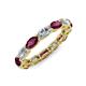 5 - Madison 5x3 mm Oval Diamond and Rhodolite Garnet Eternity Band 